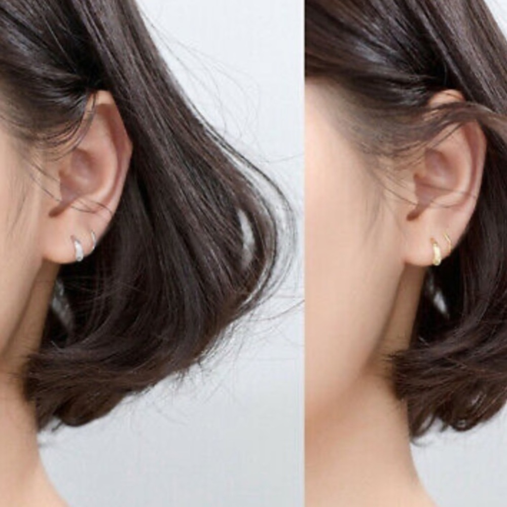 NEW Sterling silver/18k gold plated earrings - Picture 2 of 8